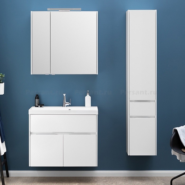 Зеркало-шкаф Aquanet Латина 80 белый глянец 00179635