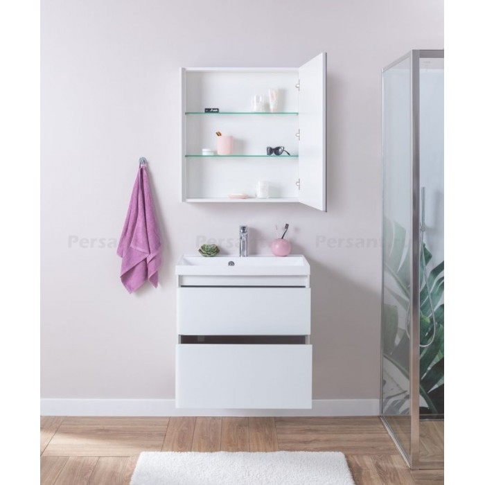 Зеркало-шкаф Aquanet Латина 70 белый глянец 00179997