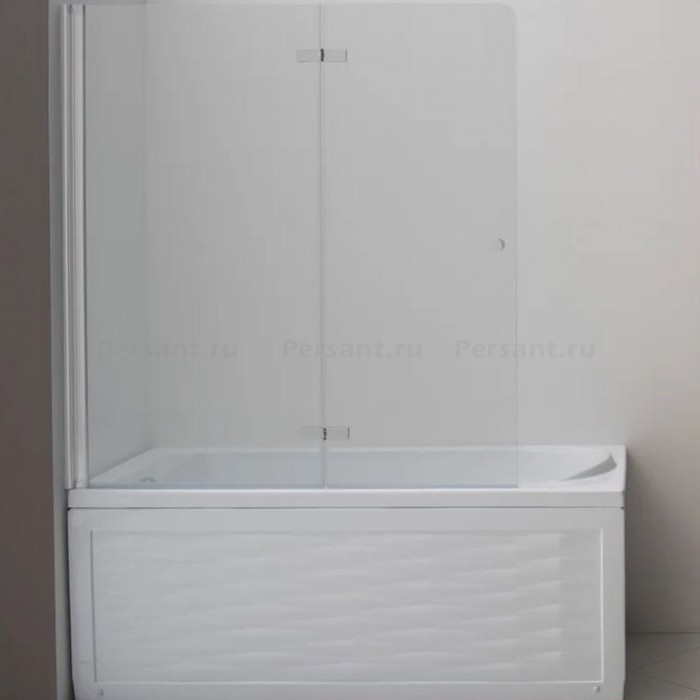 Шторка для ванны Aquanet Beta 120x140 NF6222-hinge, стекло прозрачное, профиль хром