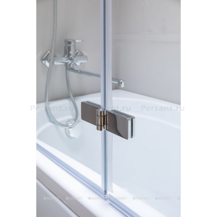 Шторка для ванны Aquanet Beta 120x140 NF6222-hinge, стекло прозрачное, профиль хром
