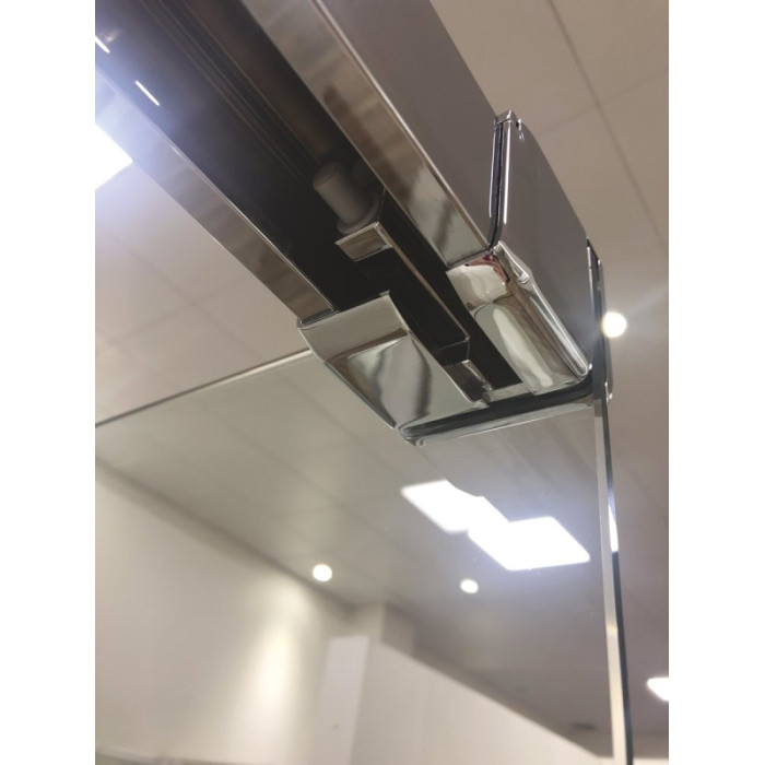 Шторка на ванну Cezares Tandem-Soft 200 TANDEM-SOFT-VF-2-200/145-C-Cr-IV профиль хром стекло прозрачное
