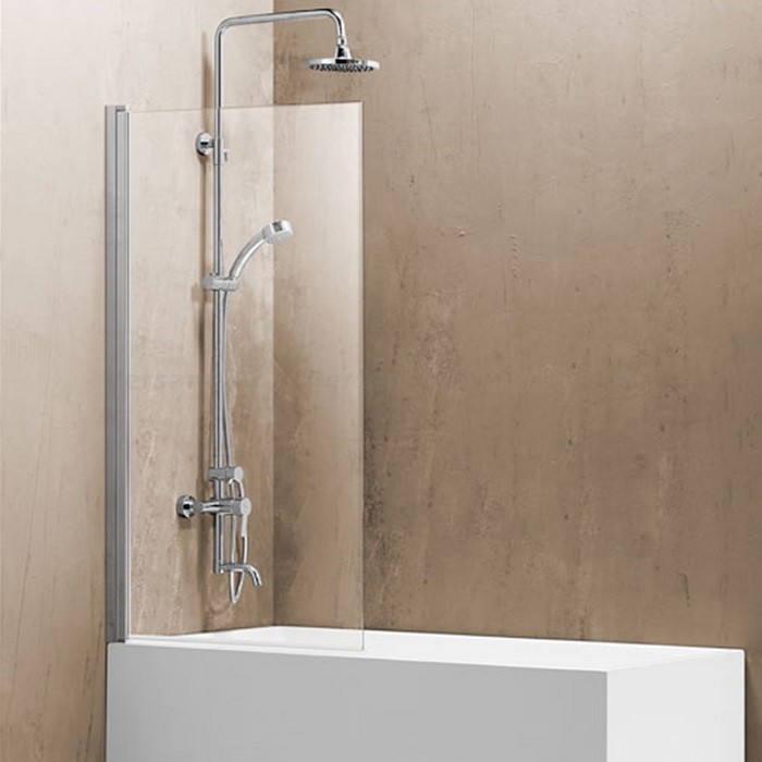 Шторка для ванны Vincea 80 VSB-11800CL профиль хром, прозрачное стекло