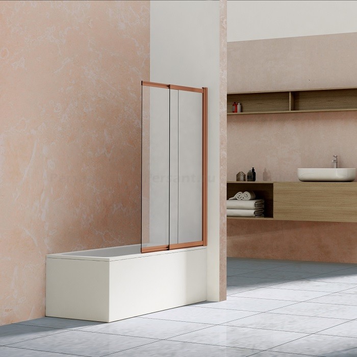 Шторка для ванны Vincea 100 VSB-1E100CLBC медь брашированная, прозрачное стекло