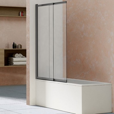 Шторка для ванны Vincea 100 VSB-1E100CLGM вороненая сталь, прозрачное стекло