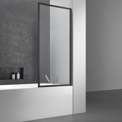 Шторка для ванны Vincea 70 VSB-41700CLB профиль черный, прозрачное стекло