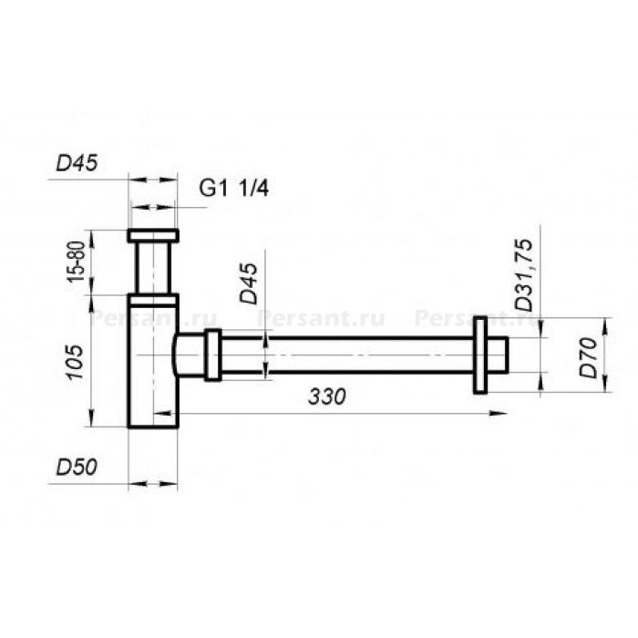 Сифон Belbagno BB-SMT2-01 хром