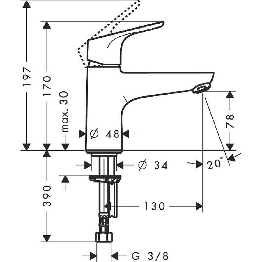 Смеситель для раковины hansgrohe Focus E2 31931000