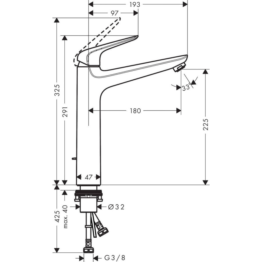 Смеситель для раковины Hansgrohe Novus 71123000