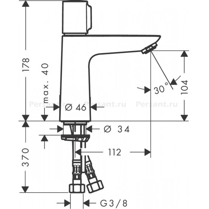 Смеситель для раковины hansgrohe Talis Select E 110 71751000 хром