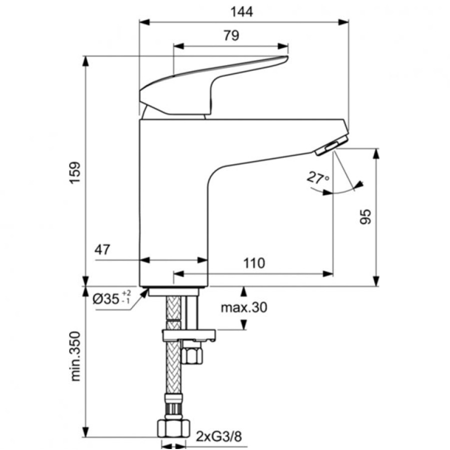 Смеситель для раковины Ideal Standard Ceraflex B1714AA