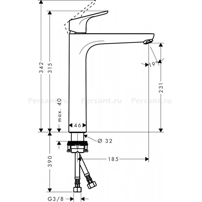 Смеситель для раковины hansgrohe Focus 230 31532000 хром