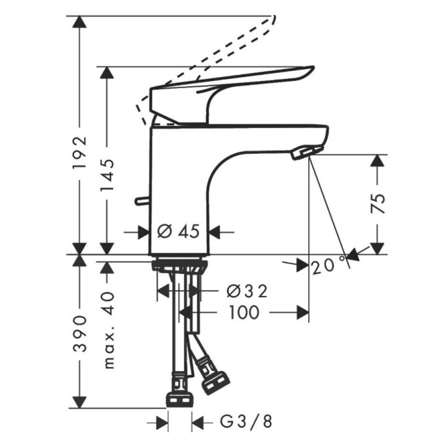 Смеситель для раковины hansgrohe Logis E 71177000