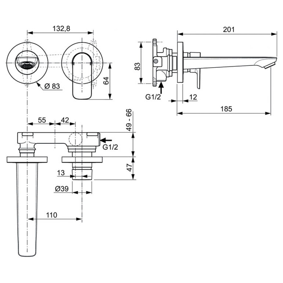 Смеситель для раковины Ideal Standard Connect Air A7029AA