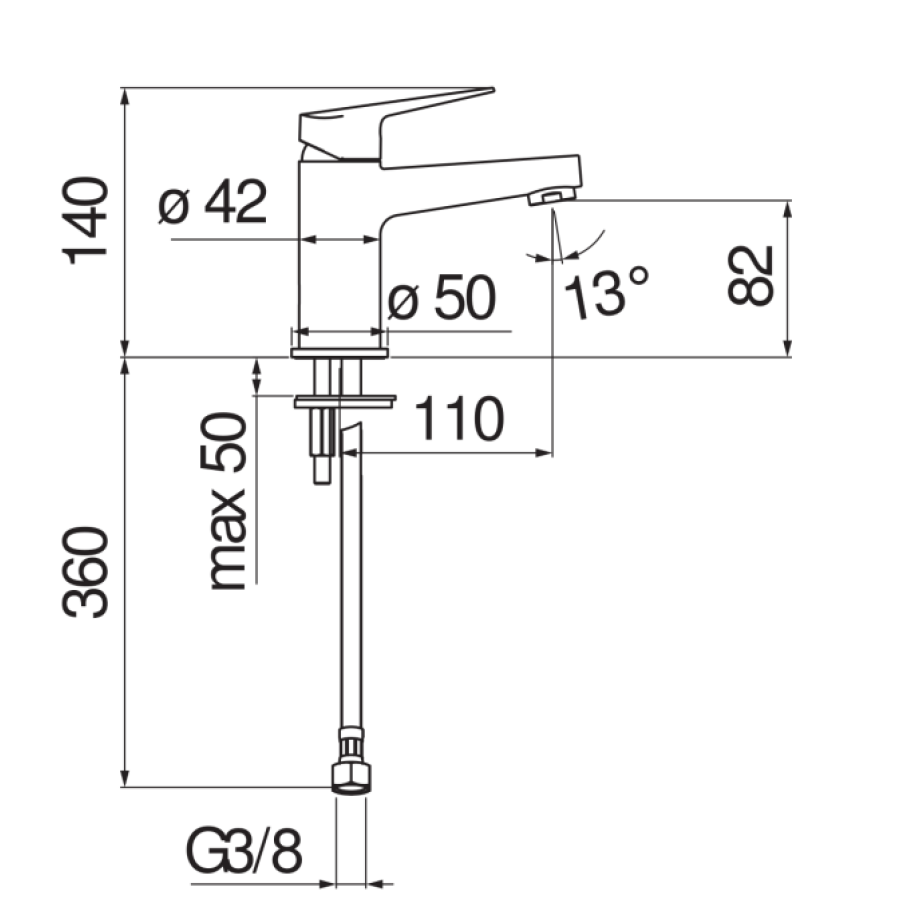 Смеситель для раковины Nobili Blues BS101118/3CR