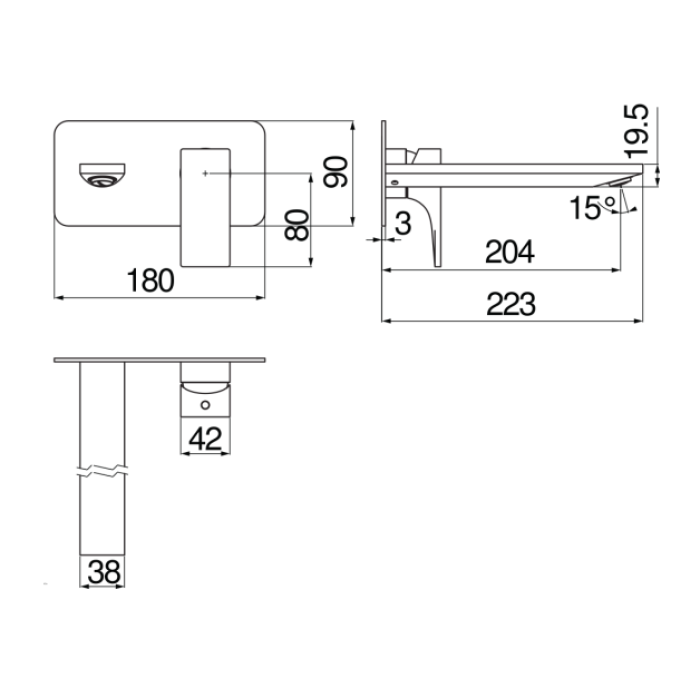 Смеситель для раковины Nobili Seven SE124198BM черный