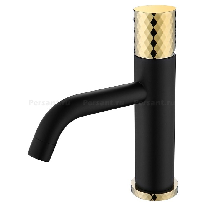 Смеситель для раковины Boheme Stick 121-BG черный/золото