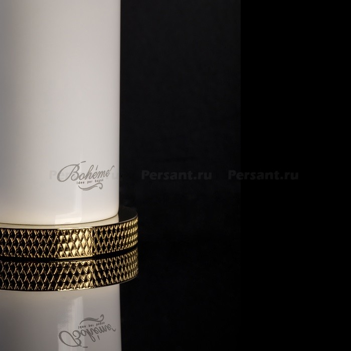 Смеситель для раковины Boheme Stick 121-WG.2 белый/золото