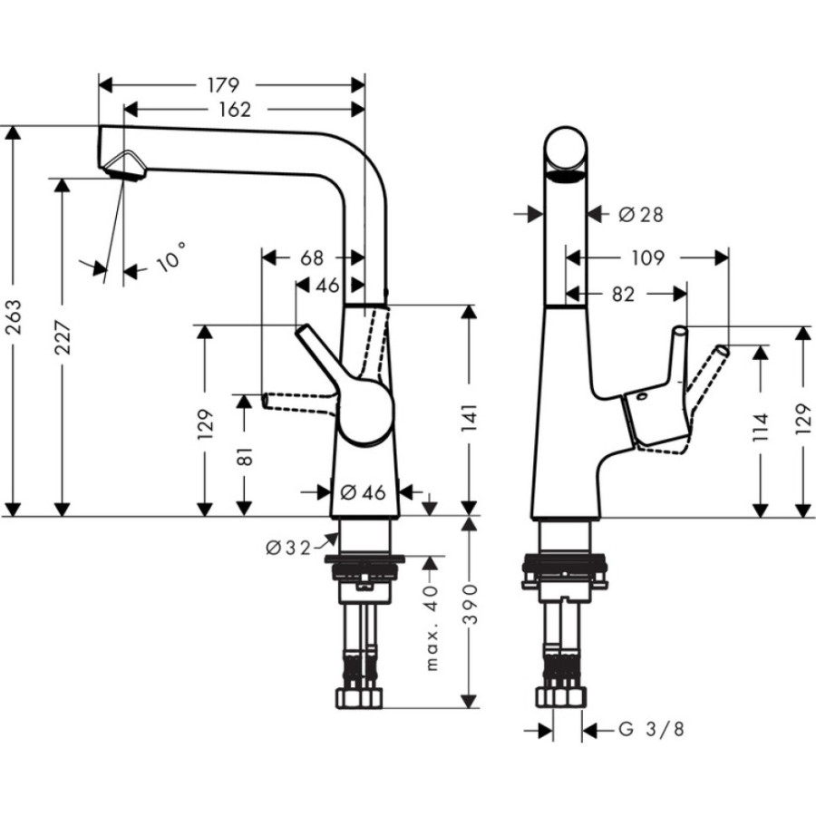 Смеситель для раковины Hansgrohe TALIS-S 72105000