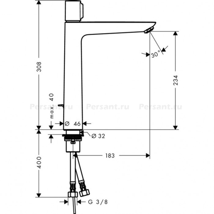 Смеситель для раковины Hansgrohe Talis Select E 71752000 хром