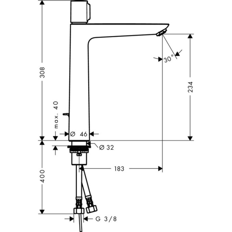 Смеситель для раковины Hansgrohe Talis Select E 71752000