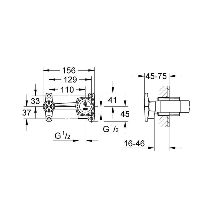 Cкрытая монтажная часть Grohe 23319000 для смесителя