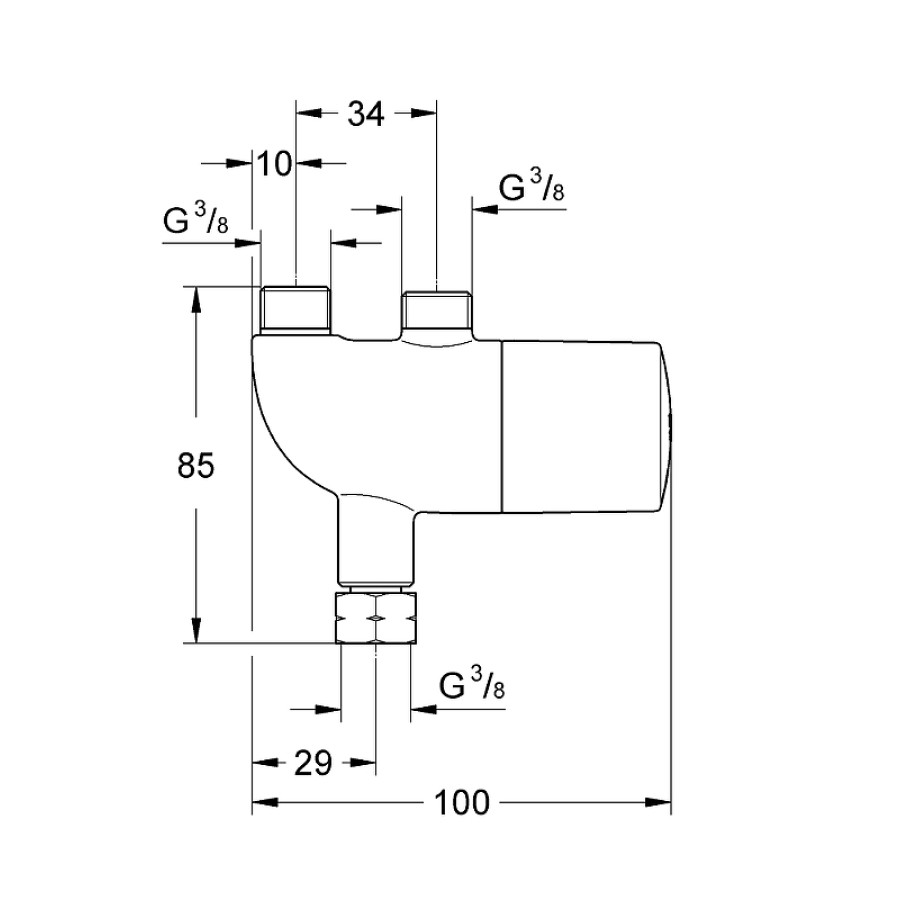 Термостат для установки под раковиной Grohe Grohtherm Micro 34487000