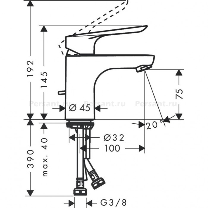 Смеситель для раковины Hansgrohe Logis E 71160000 хром