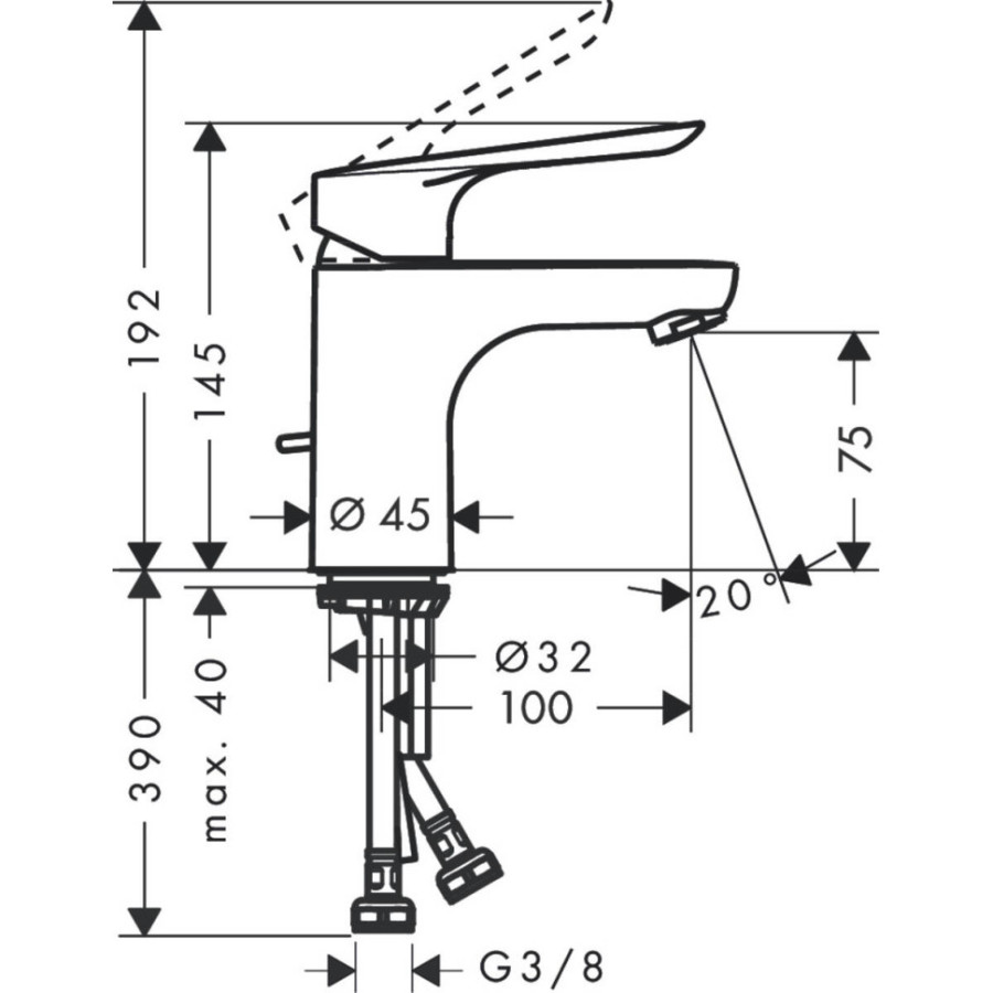 Смеситель для раковины Hansgrohe Logis E 71160000