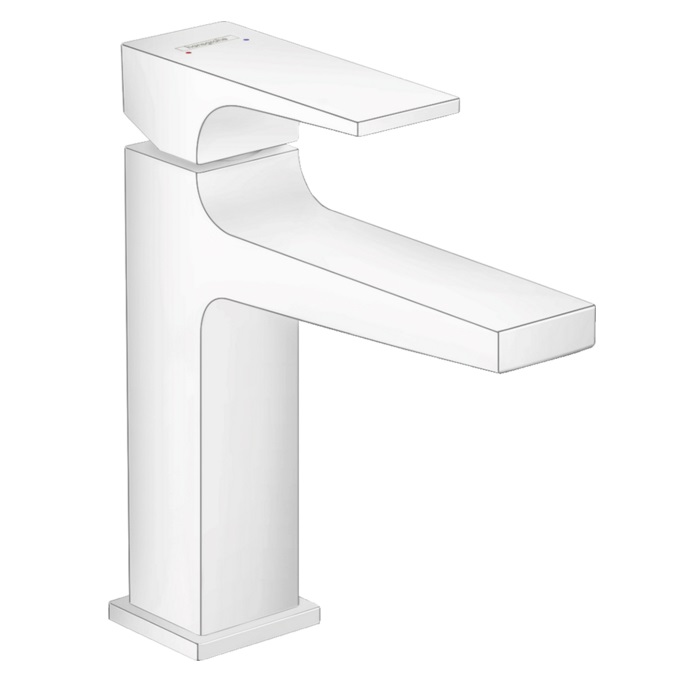 Смеситель для раковины hansgroheMetropol 100 32500700 белый матовый