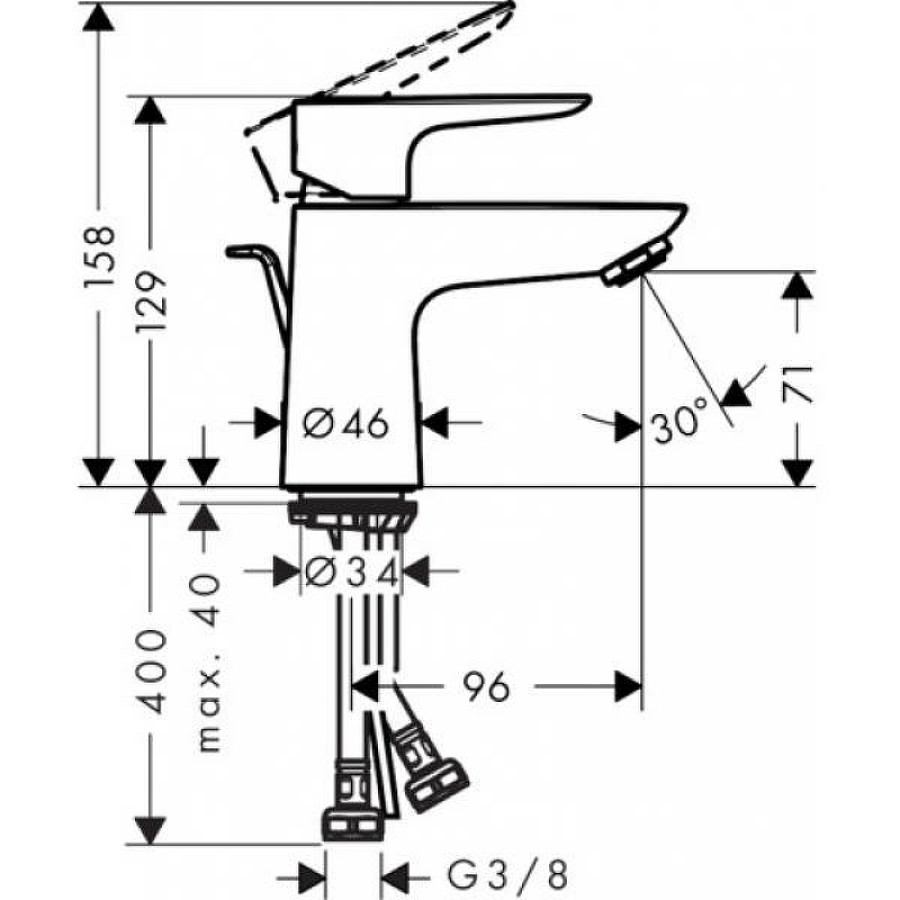 Смеситель для раковины Hansgrohe TALIS-E 71703000