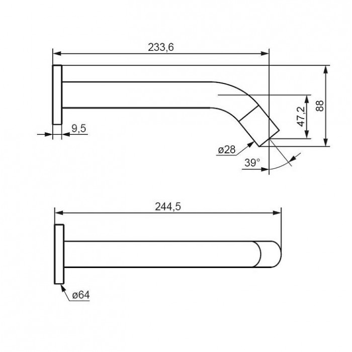 Смеситель для раковины Damixa Scandinavian Pure 360270300 сенсорный, черный матовый