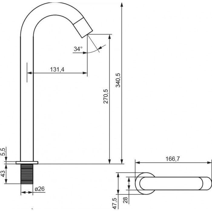 Смеситель для раковины Damixa Scandinavian Pure 360280000 сенсорный, хром