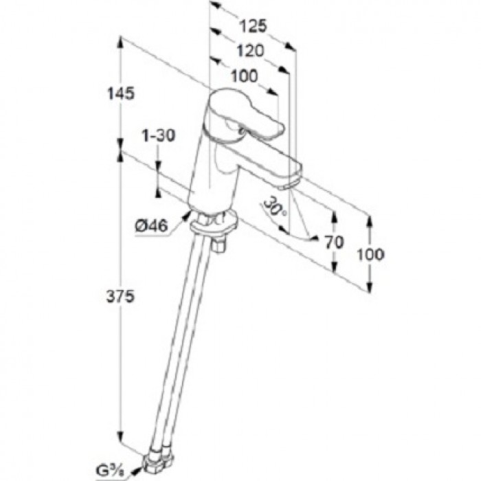 Смеситель для раковины Kludi PURE&EASY 370289165 белый/хром