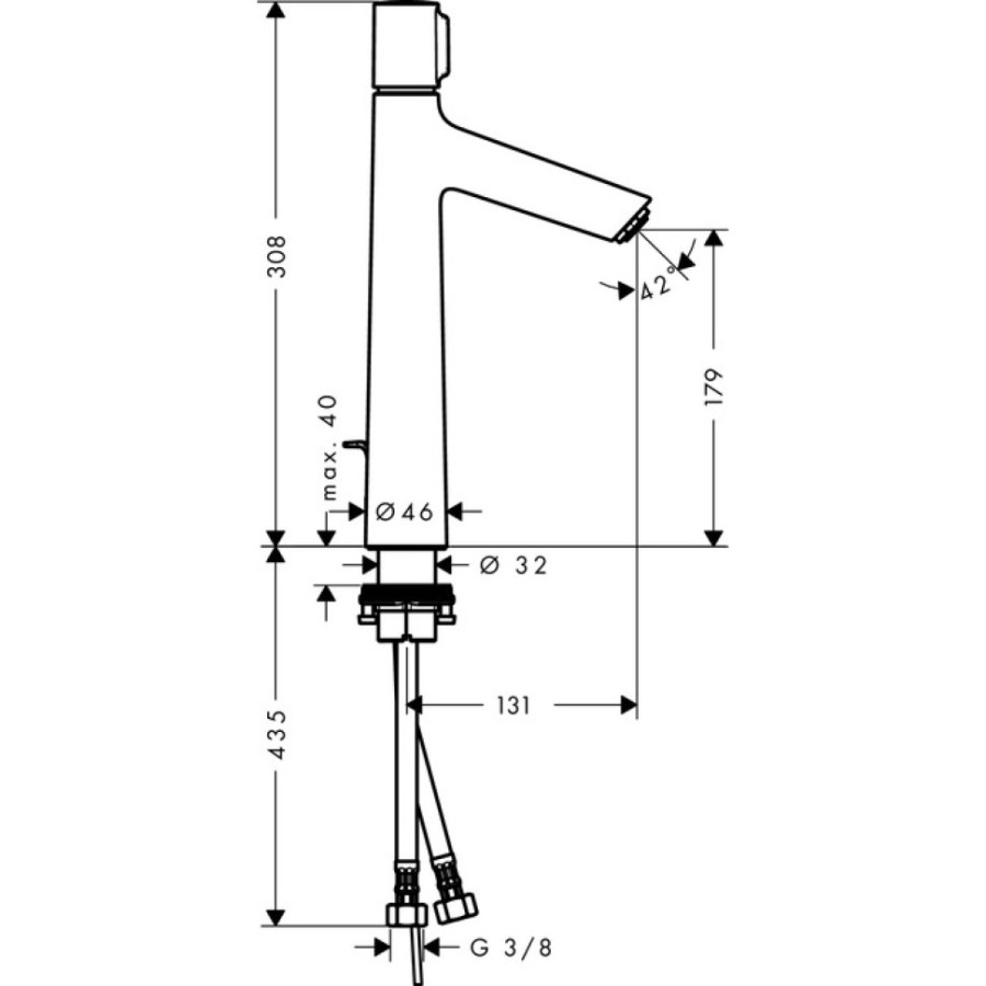 Смеситель для раковины hansgrohe Talis Select S 190 72045000 без сливного набора, хром