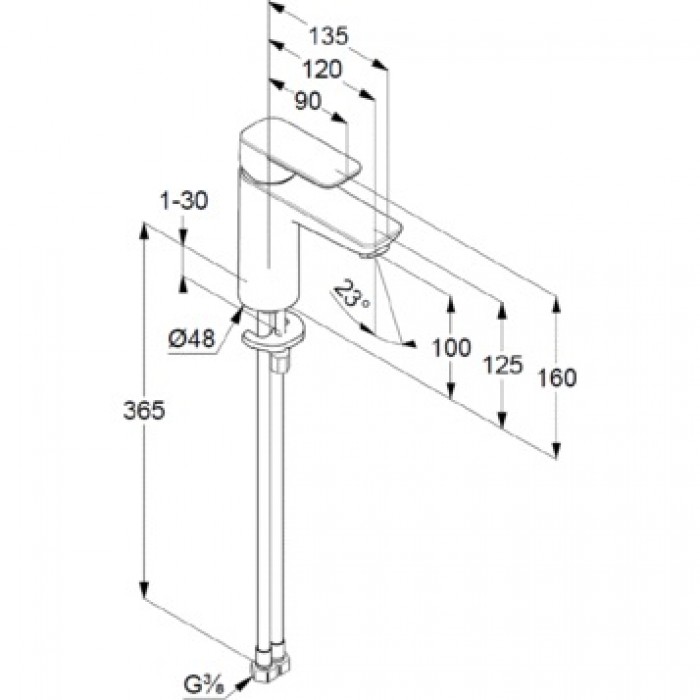 Смеситель для раковины Kludi PURE&STYLE 402920575 хром