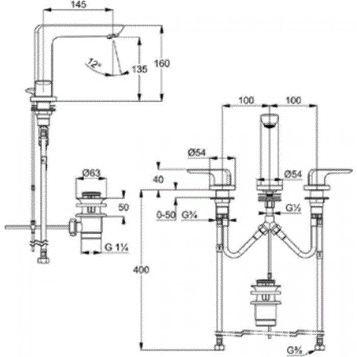 Смеситель для раковины Kludi Ameo 413930575 хром