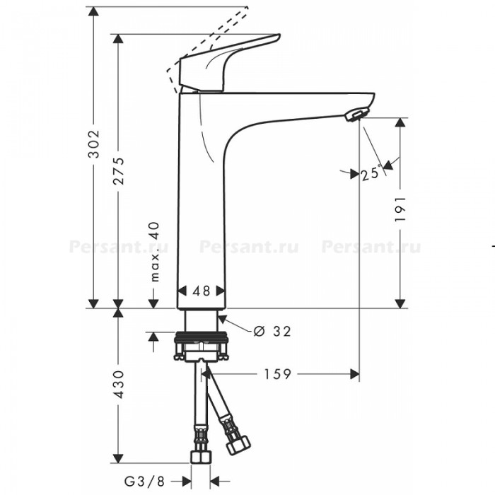 Смеситель для раковины hansgrohe Focus 31518000 хром
