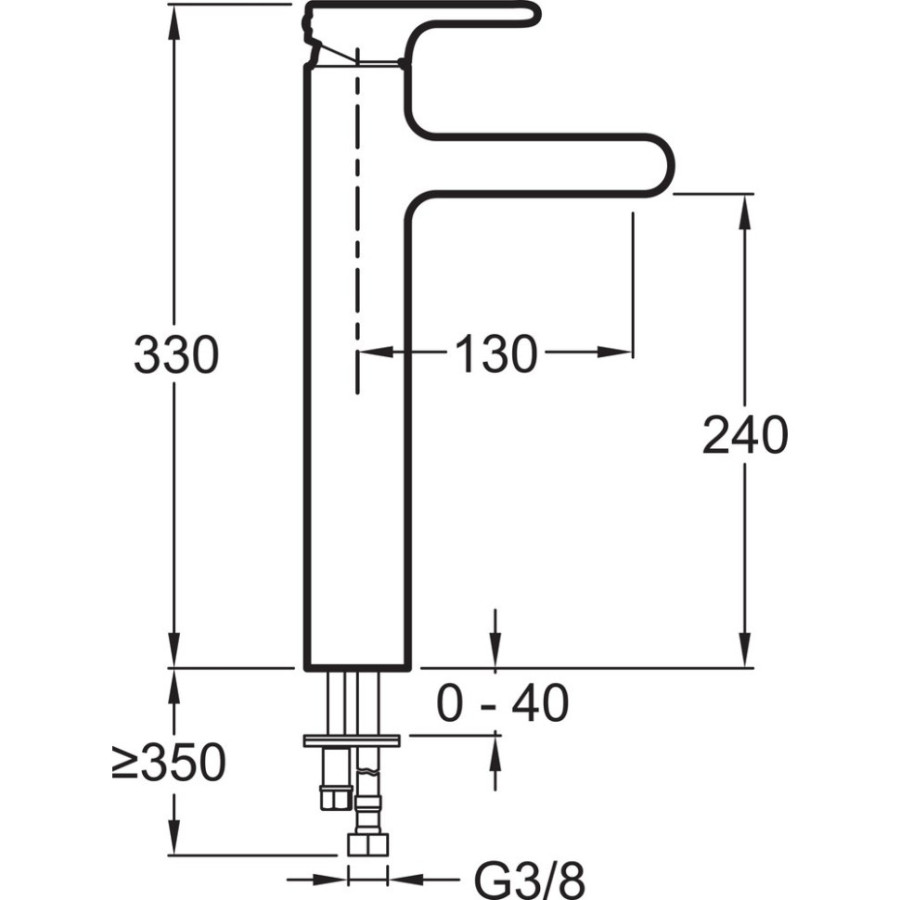 Смеситель для раковины Jacob Delafon Singulier E10861-CP