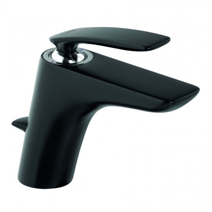 Смеситель для раковины Kludi Balance 520238775 с донным клапаном, черный матовый/хром