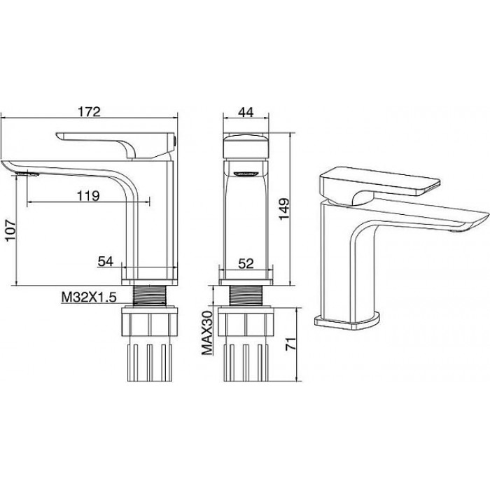 Смеситель для раковины Allen Brau Infinity 5.21001-00 хром