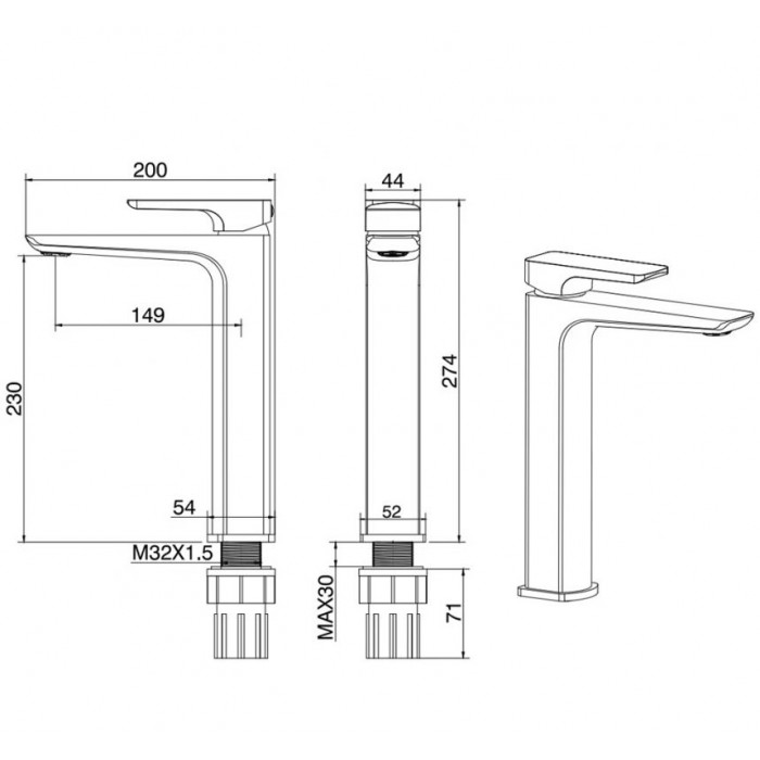 Смеситель для раковины Allen Brau Infinity 5.21002-00 хром