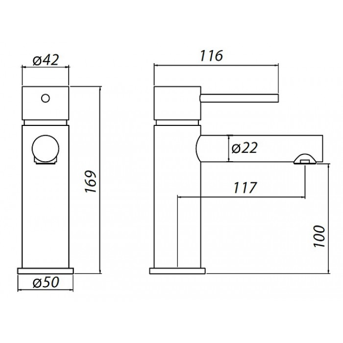Смеситель для раковины Allen Brau Glority 5.51001-00 хром