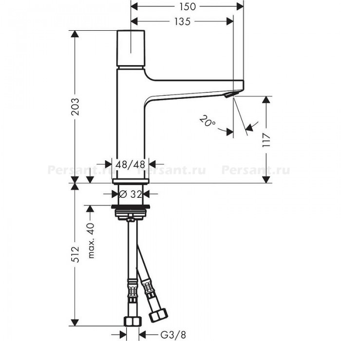 Смеситель для раковины Hansgrohe Metropol 32571000 хром