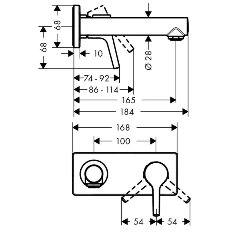 Смеситель для раковины Hansgrohe Talis S 72110000