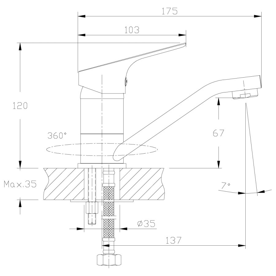 Смеситель для раковины Rossinka RS29 RS29-22