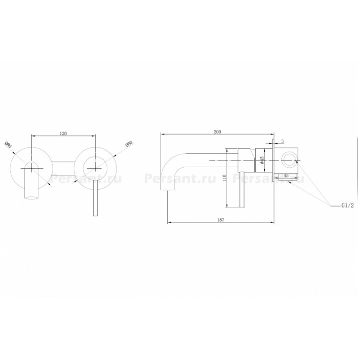 Смеситель для раковины Abber Wasser Kreis AF8112B черный