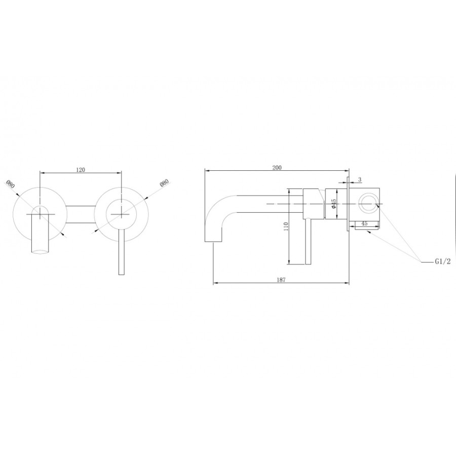 Смеситель для раковины Abber Wasser Kreis AF8112B черный