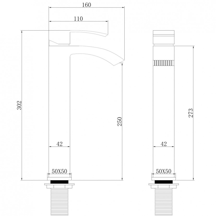 Смеситель для раковины Abber AF8611B Wasserfall черный