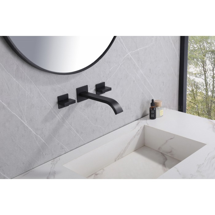 Смеситель для раковины Abber Wasserfall AF8612B черный