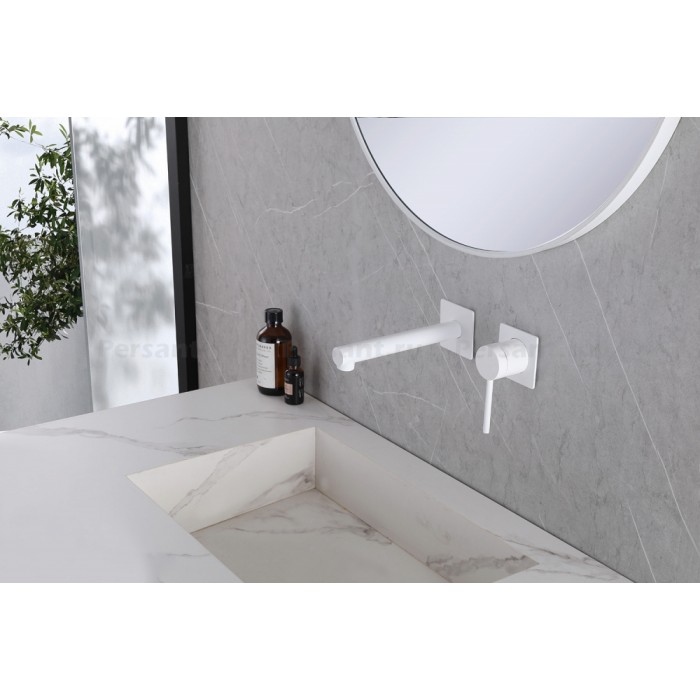 Смеситель для раковины Abber Emotion AF8812W белый матовый